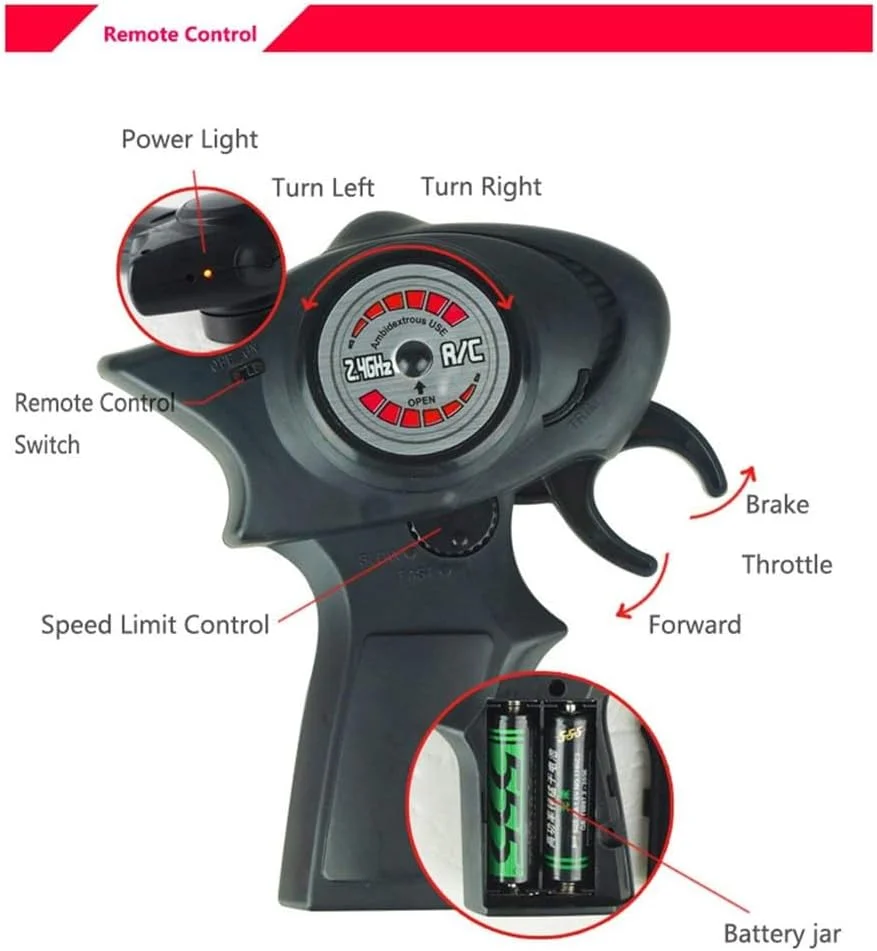 موتور سیکلت مینی آرسی الکتریکی با سرعت بالا، ماشین کنترل از راه دور نیترو قابل شارژ 2.4 گیگاهرتز، موتور مسابقه ای اسباب بازی پسرانه 8-15 (بدون جعبه هدیه)