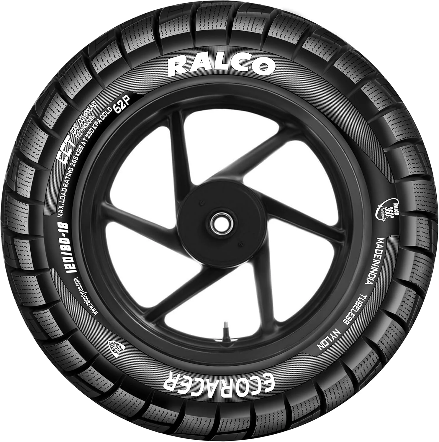رالکو 3.00-18 Eco Racer 6 PR موتورسیکلت عقب تیوبلس، 3 اینچ، 80 رالکو 3.00-18 Eco Racer 6 PR موتورسیکلت عقب تیوبلس، 3 اینچ، 80