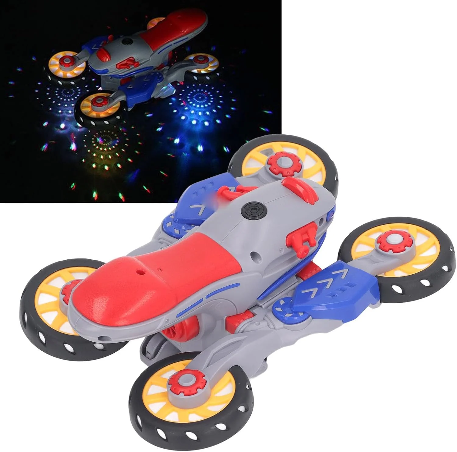 موتور سیکلت اسباب بازی دریفت Keenso، موتور سیکلت اسباب بازی چرخشی 360 درجه با نور و موسیقی برای پسران و دختران موتور سیکلت اسباب بازی دریفت Keenso، موتور سیکلت اسباب بازی چرخشی 360 درجه با نور و موسیقی برای پسران و دختران