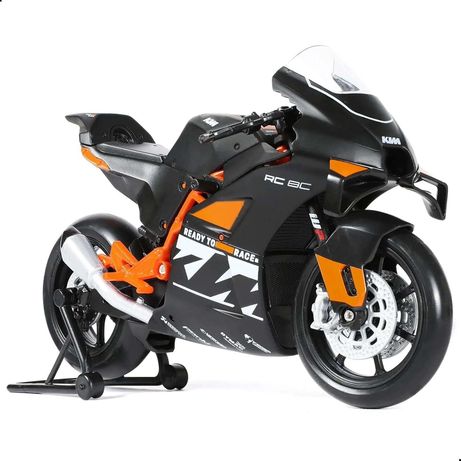 مدل اسباب بازی موتورسیکلت 1:12 KTM RC 8C فلزی دایکاست با پلاستیک، بدون نیاز به مونتاژ، مینی موتور سیکلت تمام شده، هدیه برای بزرگسالان (مشکی)