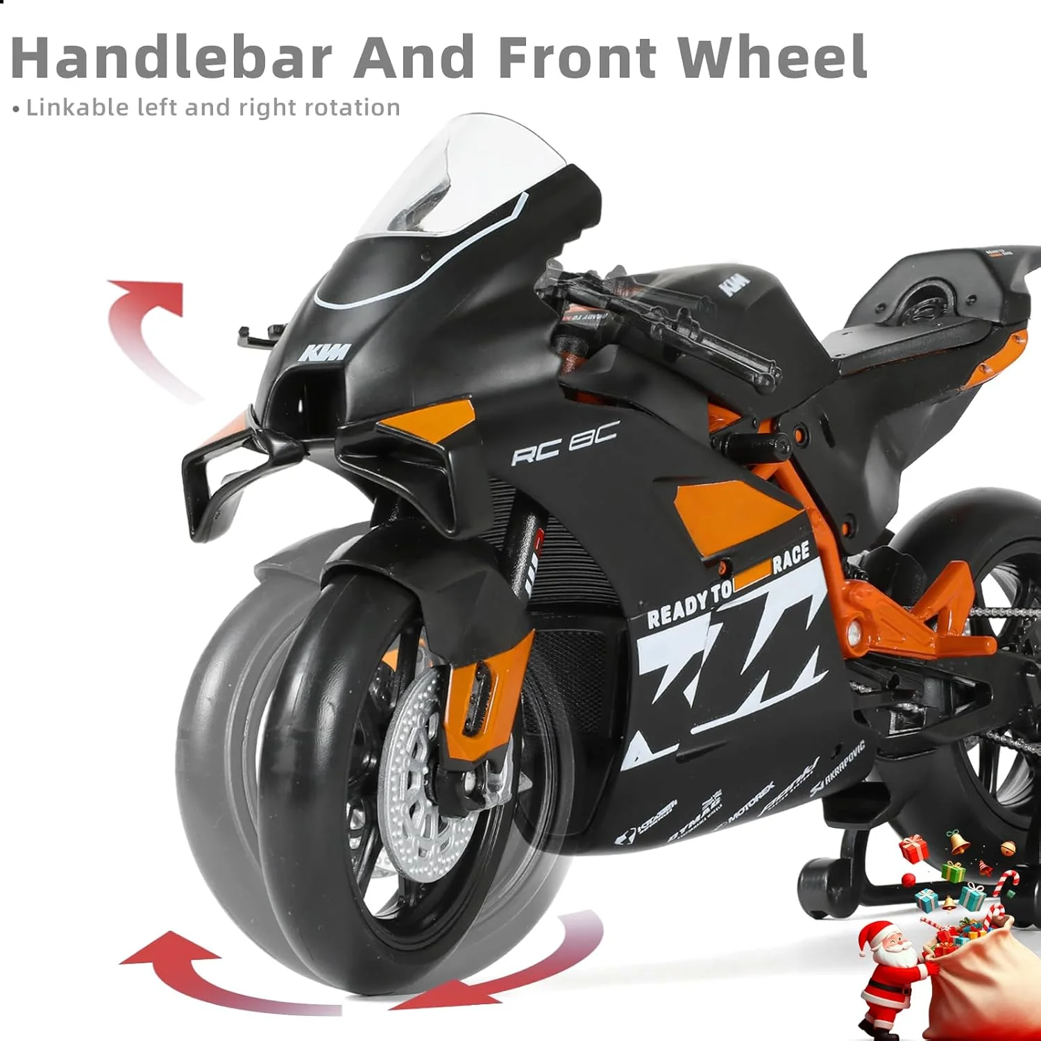 مدل اسباب بازی موتورسیکلت 1:12 KTM RC 8C فلزی دایکاست با پلاستیک، بدون نیاز به مونتاژ، مینی موتور سیکلت تمام شده، هدیه برای بزرگسالان (مشکی) مدل اسباب بازی موتورسیکلت 1:12 KTM RC 8C فلزی دایکاست با پلاستیک، بدون نیاز به مونتاژ، مینی موتور سیکلت تمام شده، هدیه برای بزرگسالان (مشکی)