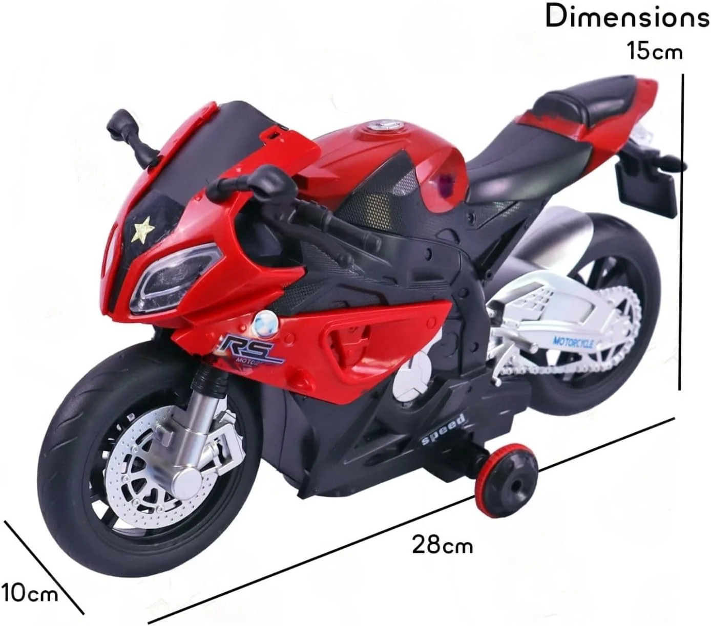 موتور سیکلت کنترلی، موتور سیکلت RC چرخان 360 درجه با چرخ های کمکی، موتور سیکلت مسابقه ای RC با باتری برای کودکان (قرمز) موتور سیکلت کنترلی، موتور سیکلت RC چرخان 360 درجه با چرخ های کمکی، موتور سیکلت مسابقه ای RC با باتری برای کودکان (قرمز)