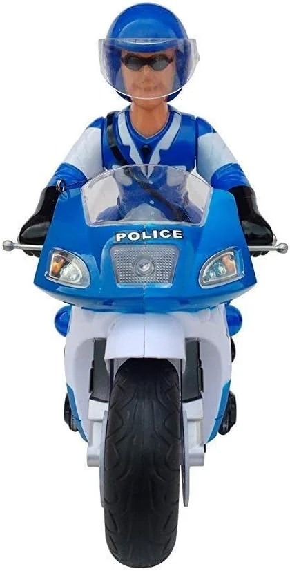 موتورسیکلت پلیس کنترلی از راه دور وارداتی Olly Polly Kids با قابلیت چرخش 360 درجه، اسباب بازی هدیه موتور آرسی، آبی موتورسیکلت پلیس کنترلی از راه دور وارداتی Olly Polly Kids با قابلیت چرخش 360 درجه، اسباب بازی هدیه موتور آرسی، آبی