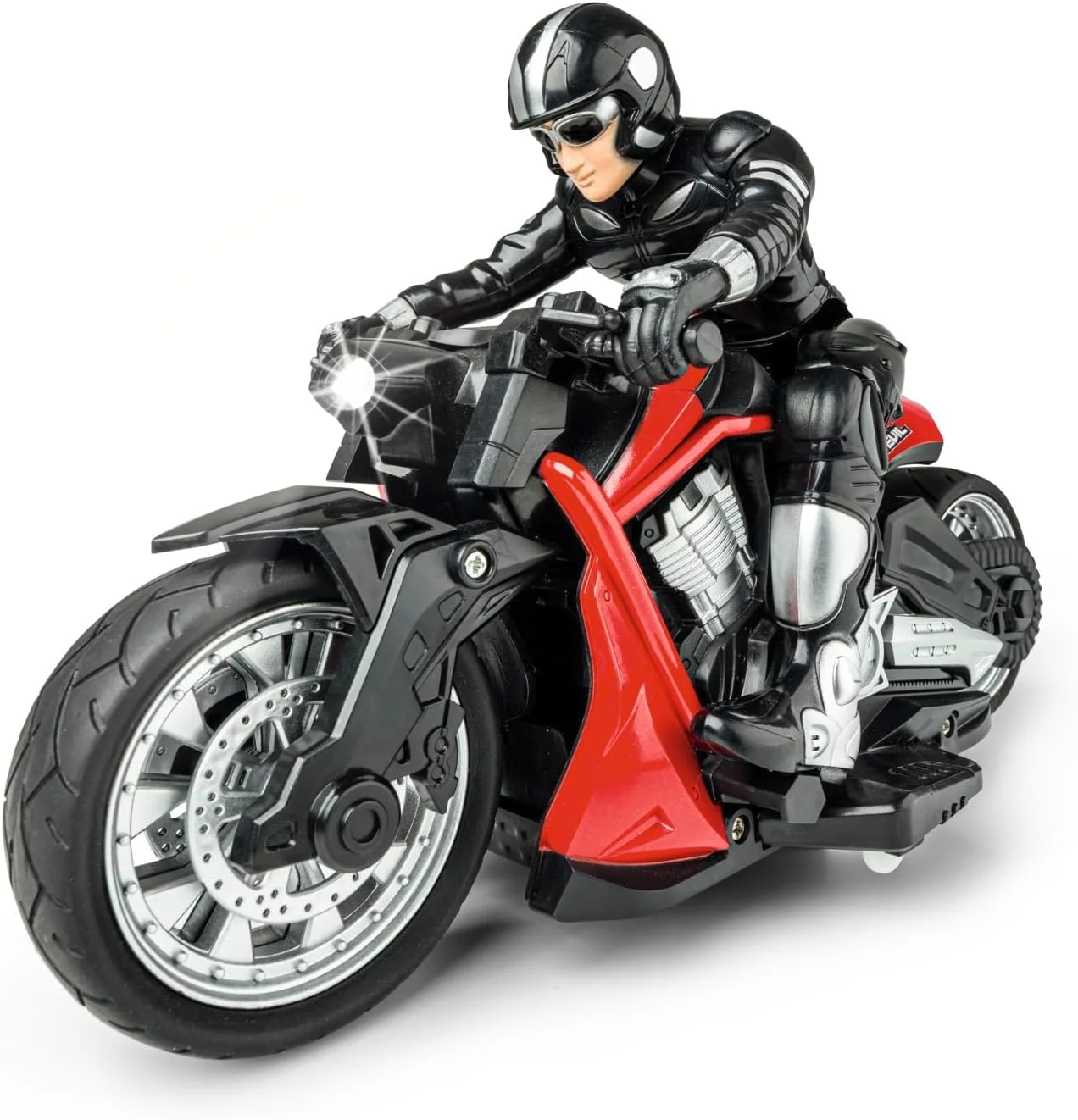 موتورسیکلت آرسی کارسون مدل 500404281 Devil Bike 100% RTR قرمز - موتورسیکلت کنترل از راه دور، 50 دقیقه زمان رانندگی، هدیه برای کودکان، ماشین آرسی، اسباب بازی آرسی، ماشین کنترل از راه دور