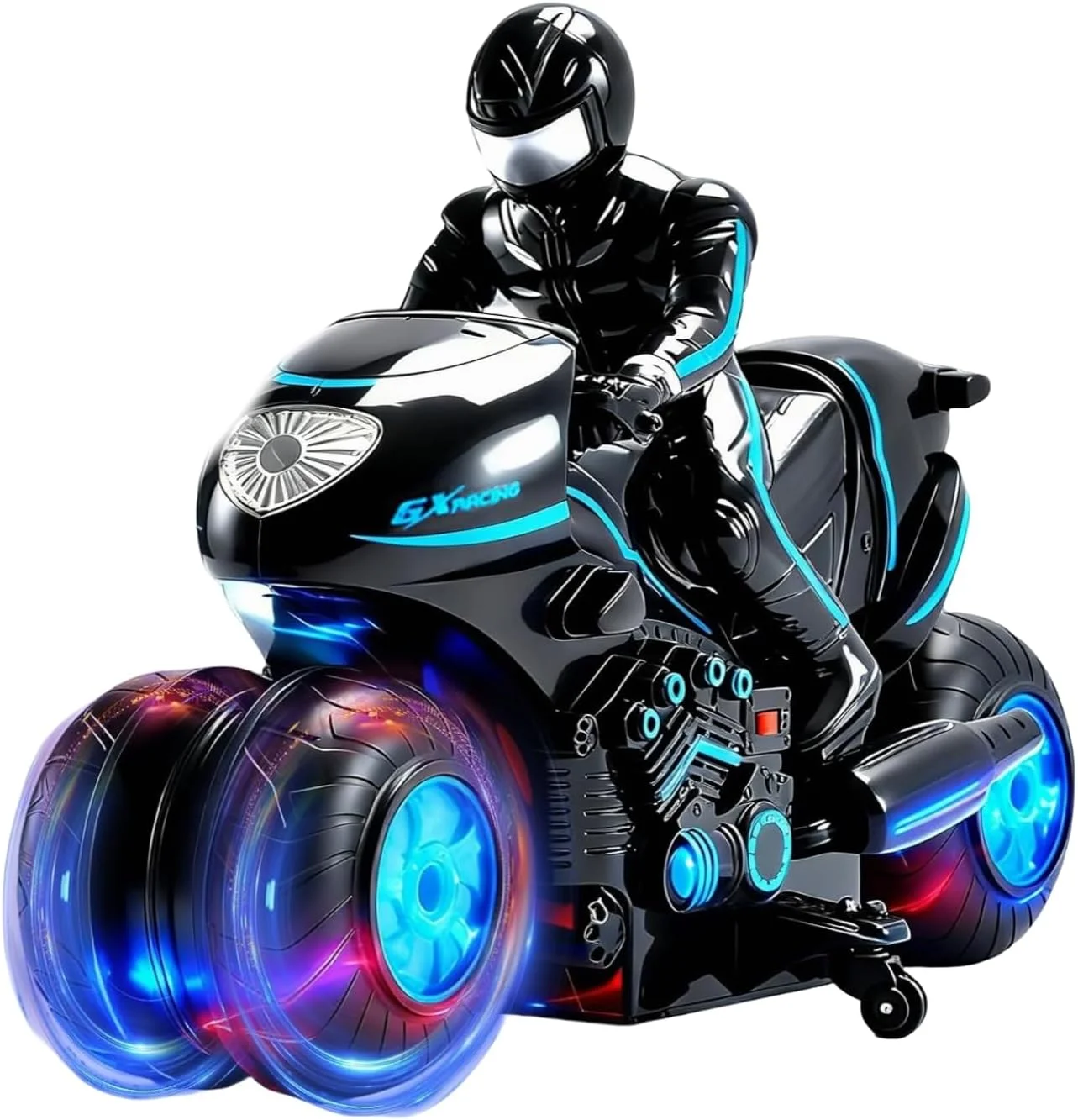 موتورسیکلت کنترلی آکروباتیک OBEST، اسباب بازی موتور سیکلت کنترلی از راه دور برای کودکان، موتور سیکلت آکروباتیک دریفت چرخشی 360 درجه با سرعت بالا، حسگر حرکتی/کنترل از راه دور 2.4 گیگاهرتز، هدیه اسباب بازی کودکان برای پسران و دختران