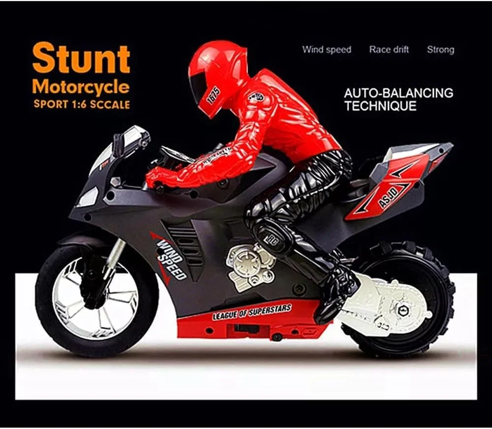 موتورسیکلت بدلکاری کنترلی از راه دور با سرعت بالا، دارای ژیروسکوپ 6 محوره و تعادل خودکار، RTR 8 کاناله