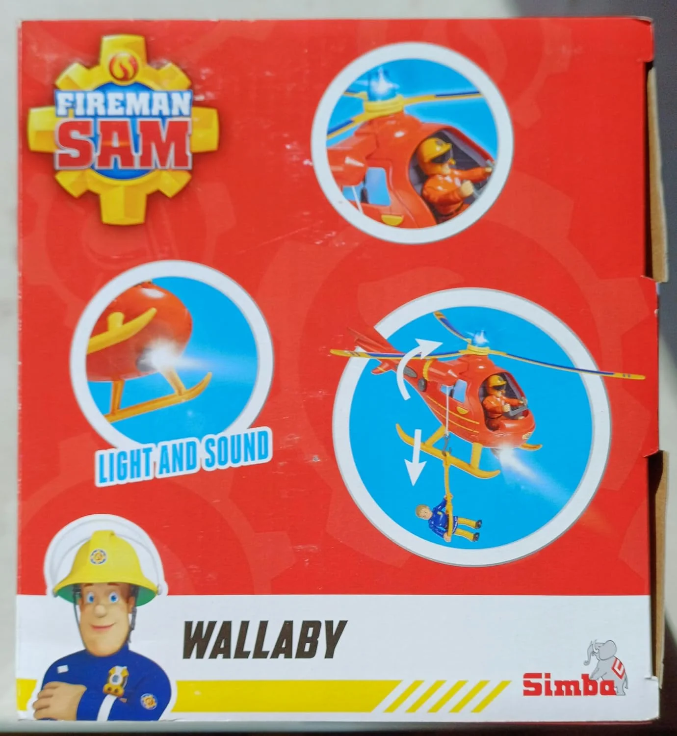 سیمبا - هلیکوپتر والابی آتش نشان سام، 3 سال، 15 سانتی متر با چراغ ها و صداها