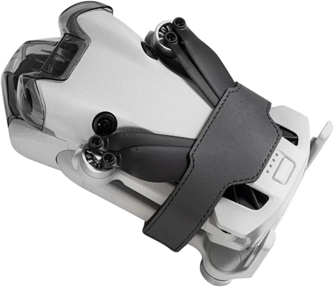 نگهدارنده ملخ SKEIDO برای DJI Mini 4 Pro، تثبیت کننده ملخ، تیغه های پارویی ثابت، محافظ، لوازم جانبی پهپاد با براکت چرمی PU