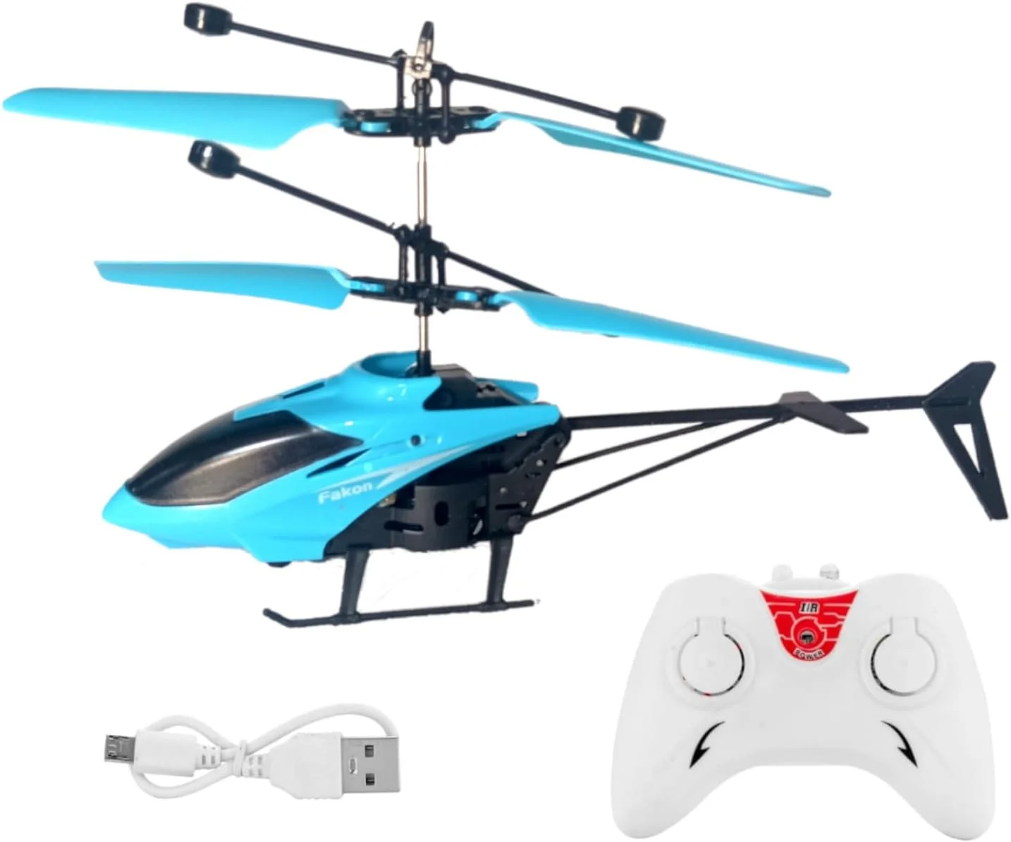 هلیکوپتر کنترلی از راه دور، کنترل دو حالته، پرواز در فضای داخلی و خارجی، چراغ های ال ای دی، سیستم محافظت از ولتاژ، هلیکوپتر اسباب بازی (آبی)، سبز
