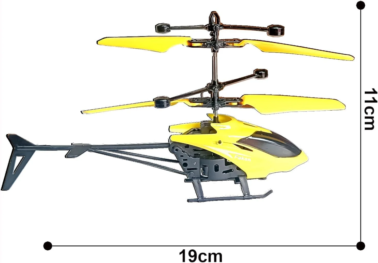 هلیکوپتر کنترلی، کنترل دو حالته، پرواز در فضای داخلی و خارجی، چراغ های ال ای دی، سیستم محافظت از ولتاژ، هلیکوپتر اسباب بازی (زرد)