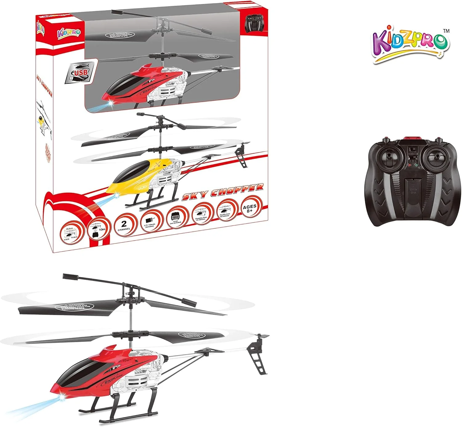 مینی هلیکوپتر کنترلی 2 کاناله، Gt-H8057، 2 - رنگ های متنوع (رنگ ممکن است متفاوت باشد و به صورت تکی فروخته می شود)