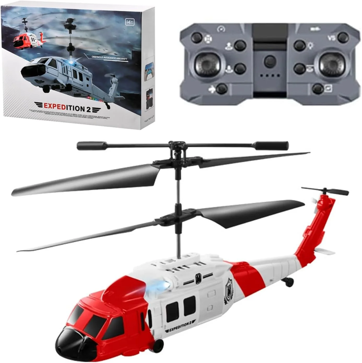 هلیکوپتر کنترلی با قابلیت شناور شدن هوشمند، حسگر حرکتی و اجتناب از موانع، مناسب برای بزرگسالان، کودکان و مبتدیان (قرمز)