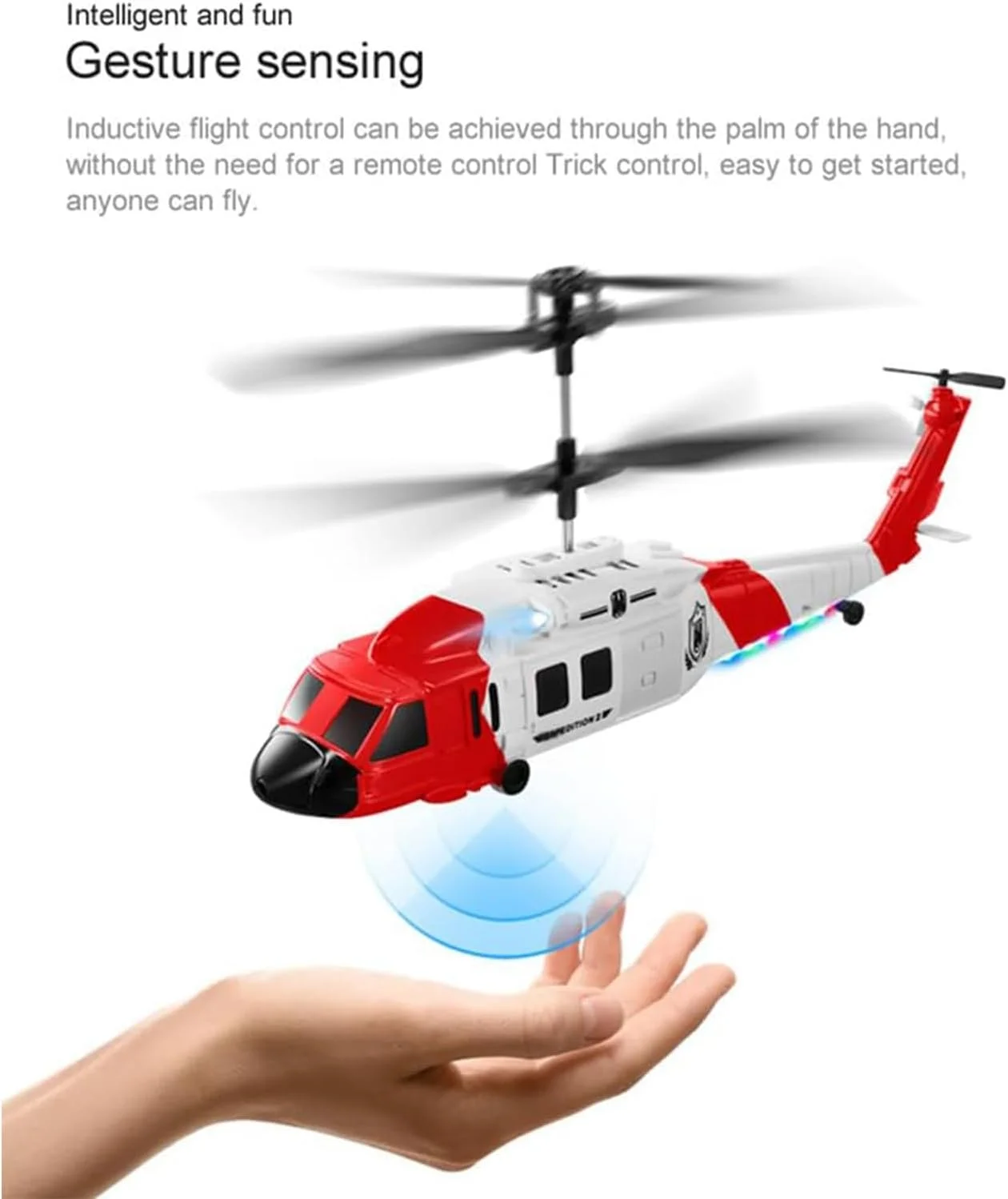 هلیکوپتر کنترلی با قابلیت شناور شدن هوشمند، حسگر حرکتی و اجتناب از موانع، مناسب برای بزرگسالان، کودکان و مبتدیان (قرمز)