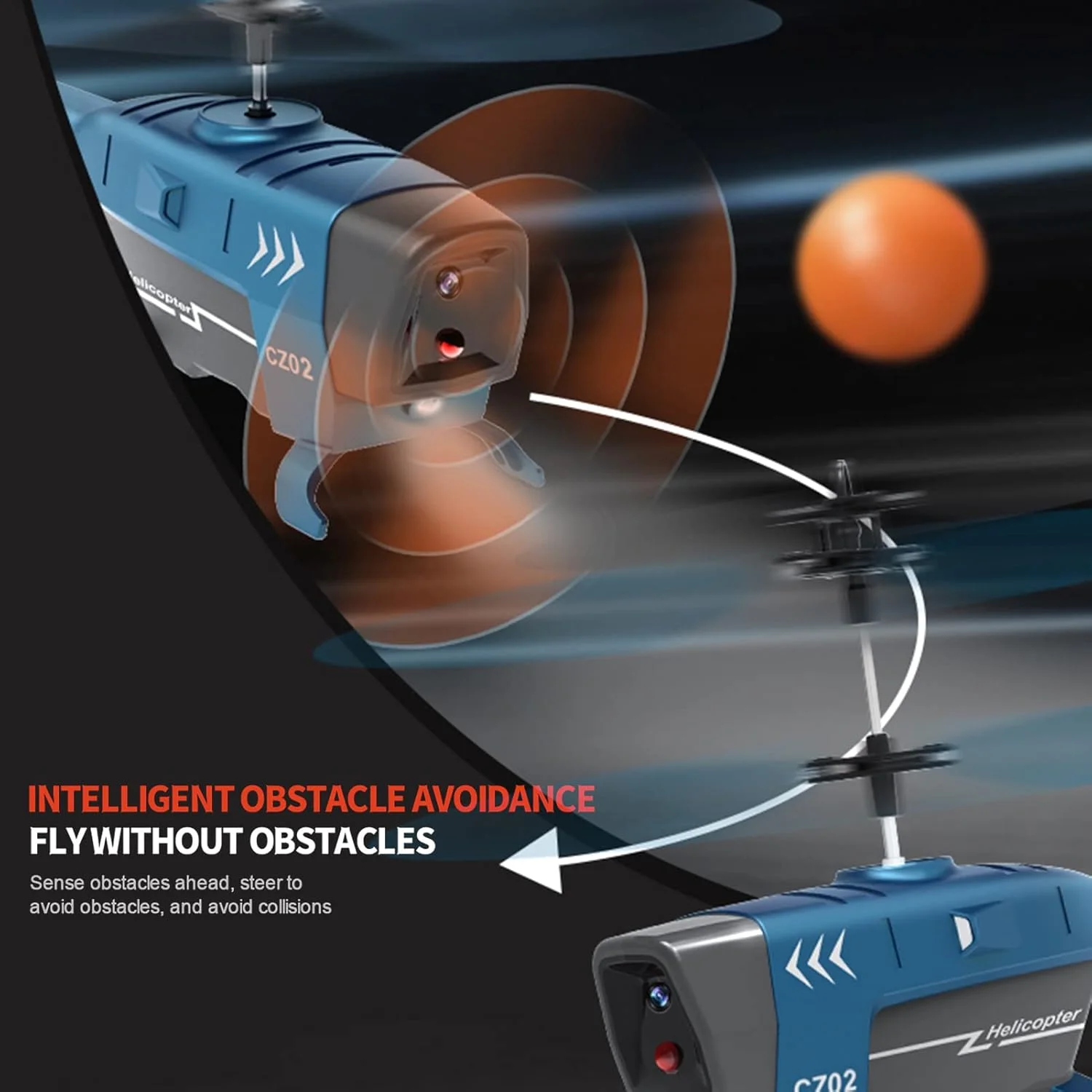 هلیکوپتر کنترلی پپیسکی 3.5 کاناله با ژیروسکوپ تثبیت کننده، اجتناب از موانع، اسباب بازی فرمان برای پسران و بزرگسالان