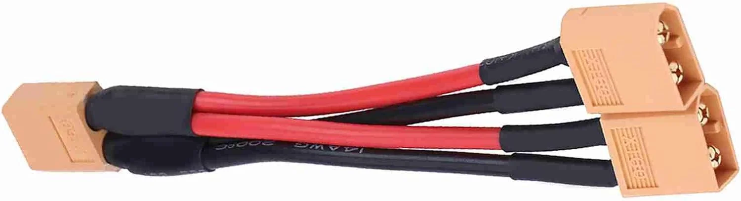 کابل آداپتور اتصال موازی باتری XT60 شارژ سریع برای بازیکنان RC Lipo (1 مادگی و 2 نری)
