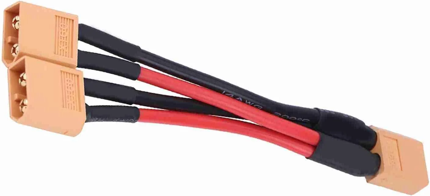 کابل آداپتور اتصال موازی باتری XT60 شارژ سریع برای بازیکنان RC Lipo (1 مادگی و 2 نری)