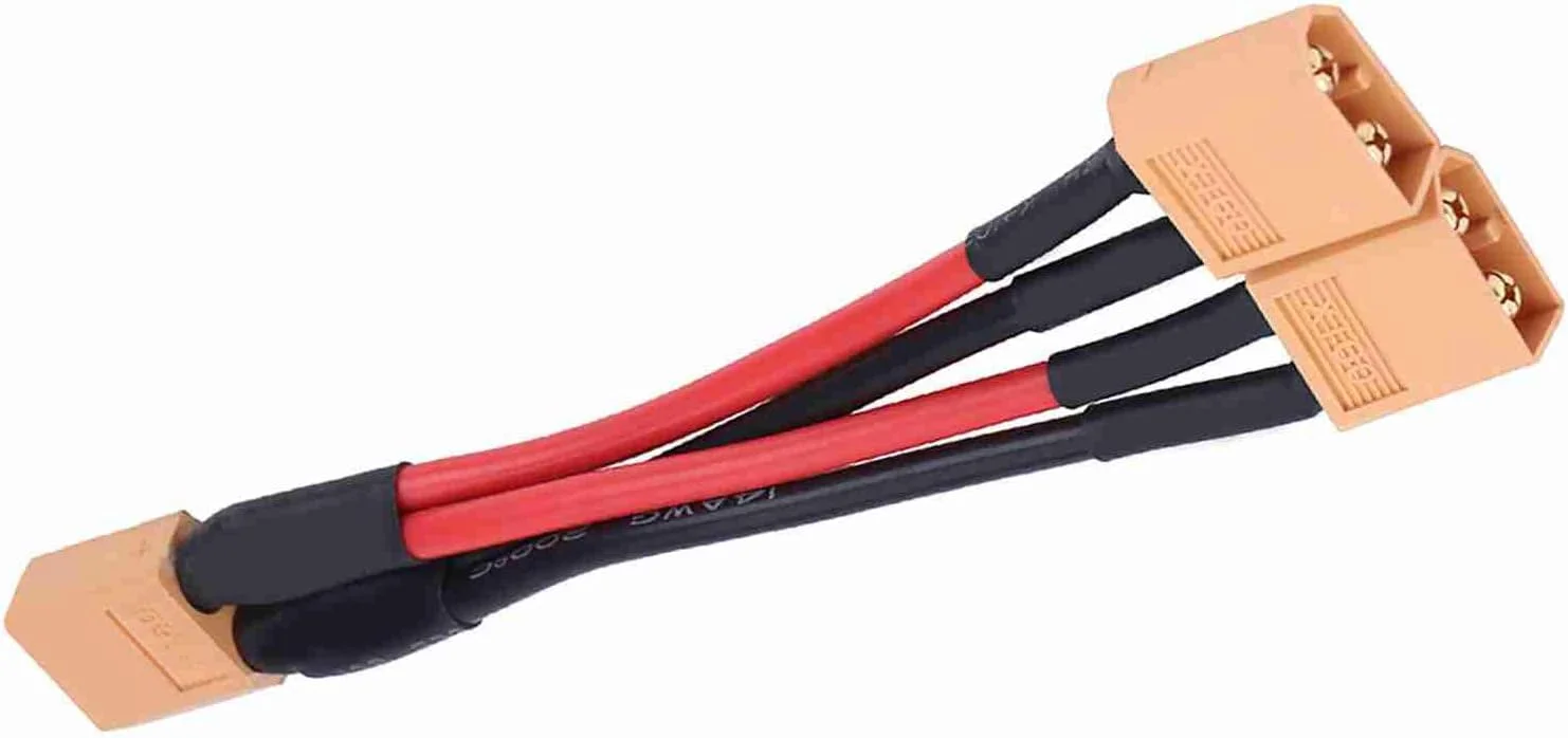 کابل آداپتور اتصال موازی باتری XT60 شارژ سریع برای بازیکنان RC Lipo (1 مادگی و 2 نری)