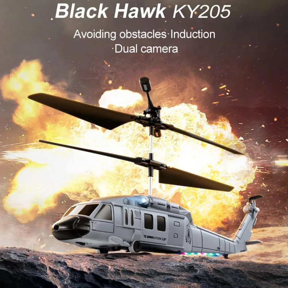 هلی کوپتر کنترلی lilestore، هواپیمای حسگر هوشمند حرکتی با قابلیت اجتناب از موانع، برای بزرگسالان، کودکان و مبتدیان، خاکستری