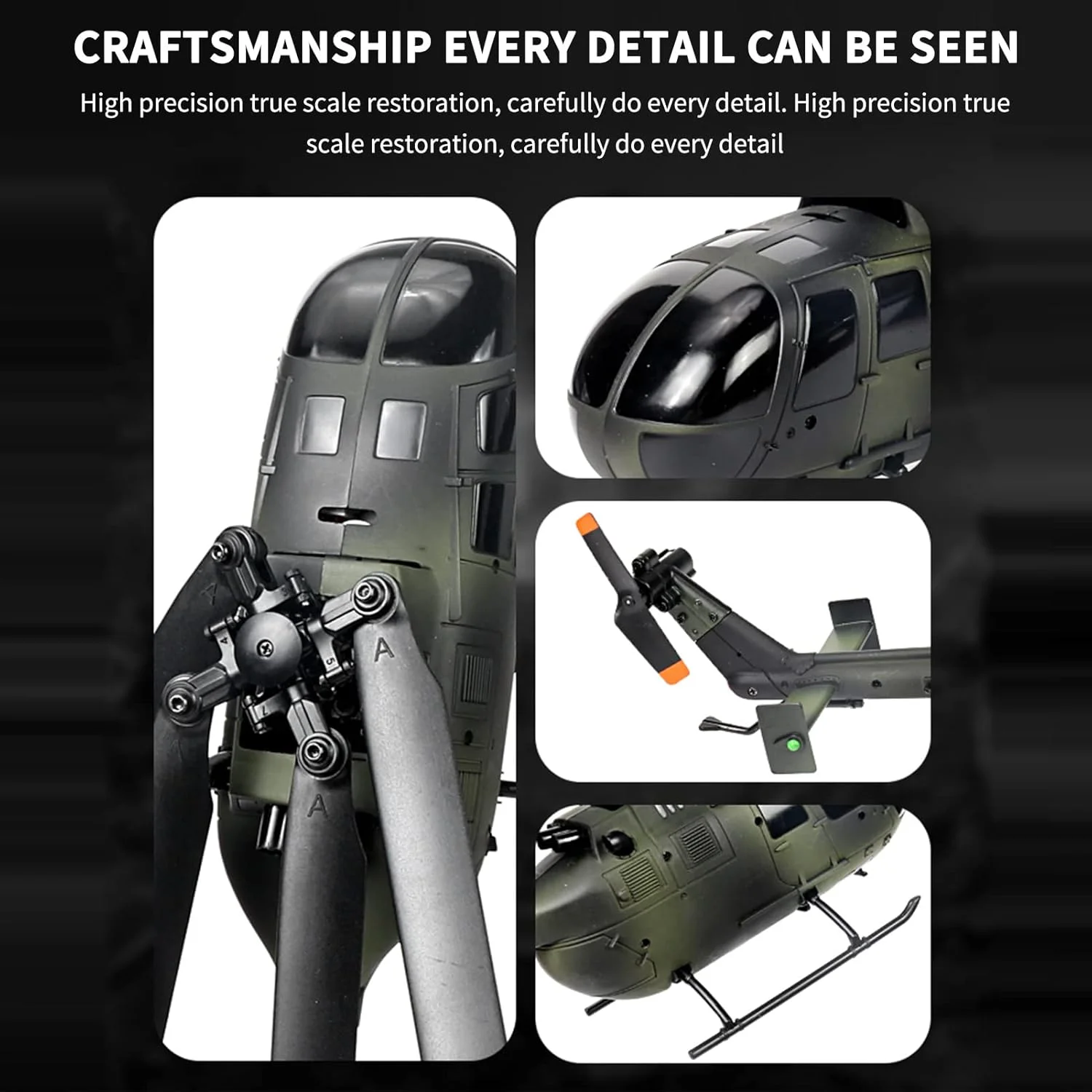 هلیکوپتر کنترلی تک پروانه لایموس با تثبیت کننده ژیروسکوپ 6 محوره، اسباب بازی حفظ ارتفاع برای پسران، دختران و بزرگسالان (3 باتری)