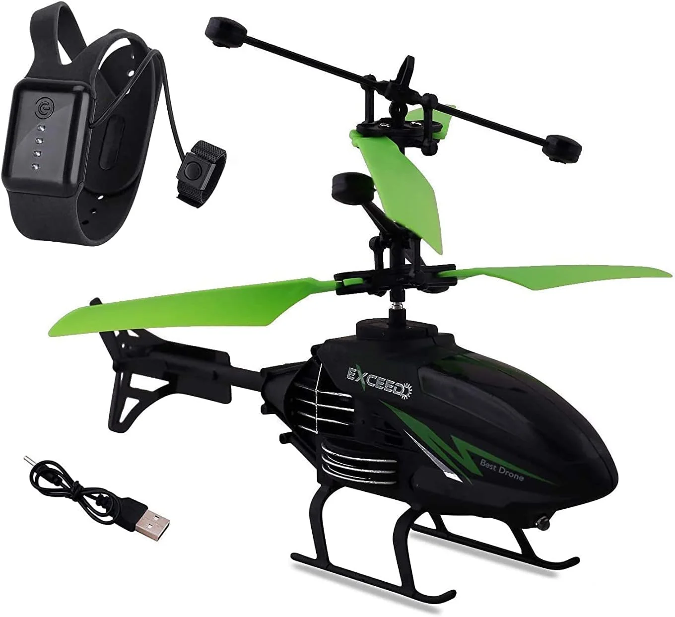 هلیکوپتر پروازی القایی جک رویال مدل 2 در 1 مشکی با کنترل از راه دور حرکتی مناسب کودکان 【مشکی】【5 سال به بالا】【تک عددی】