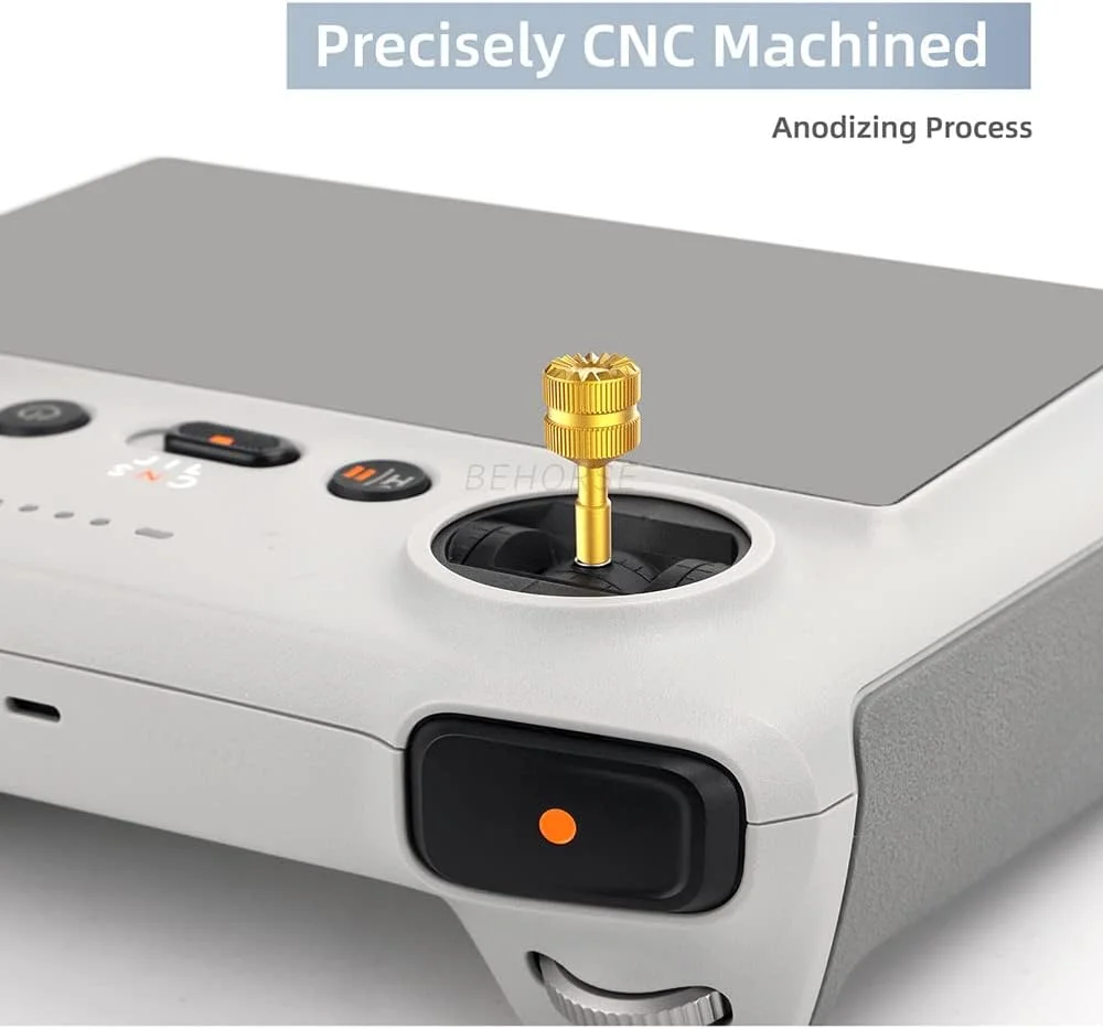 جوی استیک کنترل از راه دور Mini 3 Pro/Air 3 برای DJI RC/RC 2/Mavic 3 Pro/Mini 3/Mini 3 Pro/Mavic 3 Classic/Air 2S، لوازم جانبی جایگزین استیک کنترلر آلومینیومی (طلایی)