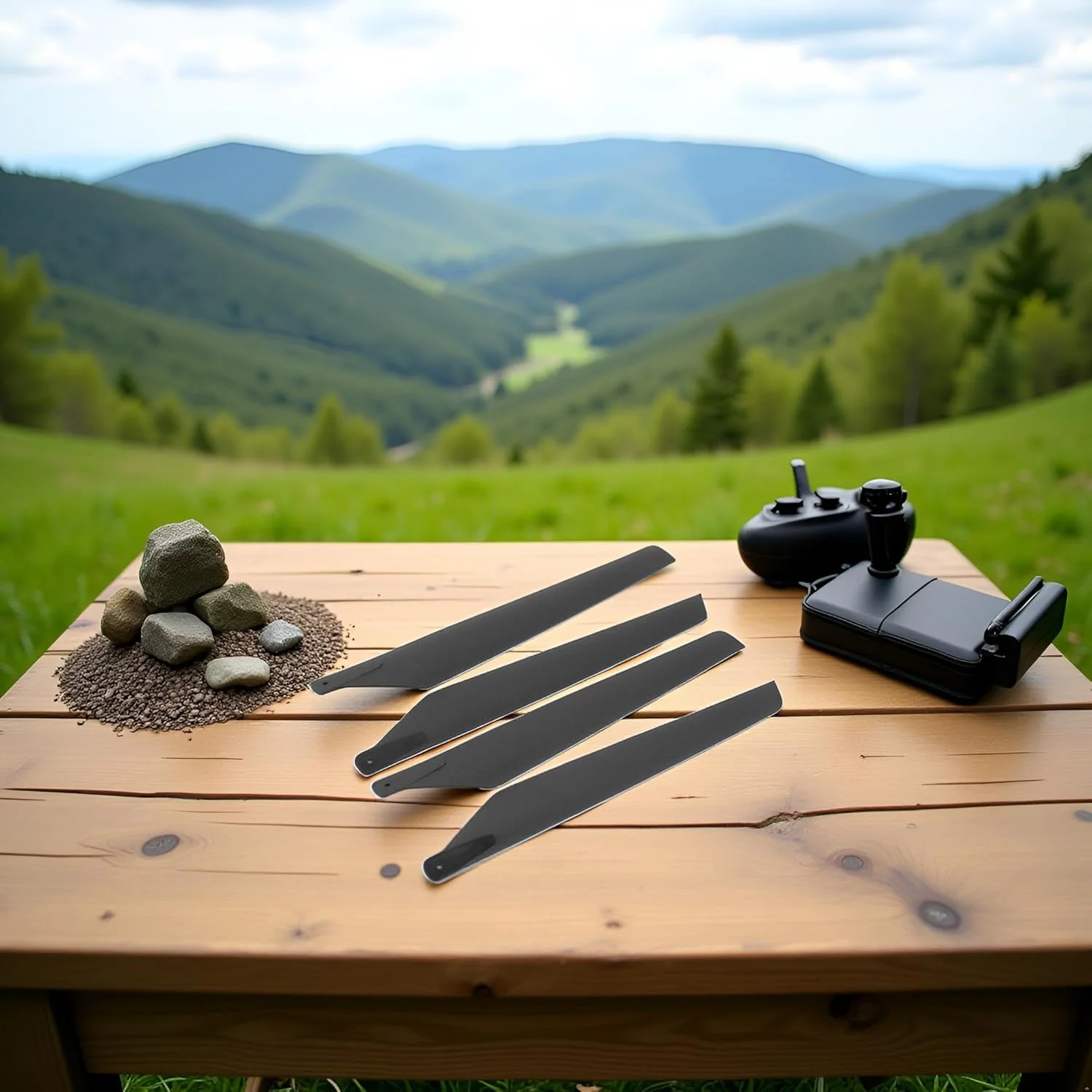 یک ست پره اصلی مشکی برای هلیکوپترهای آرسی Esky LAMA V3 V4/ Walkera 5#4 5-8 و Apache AH6