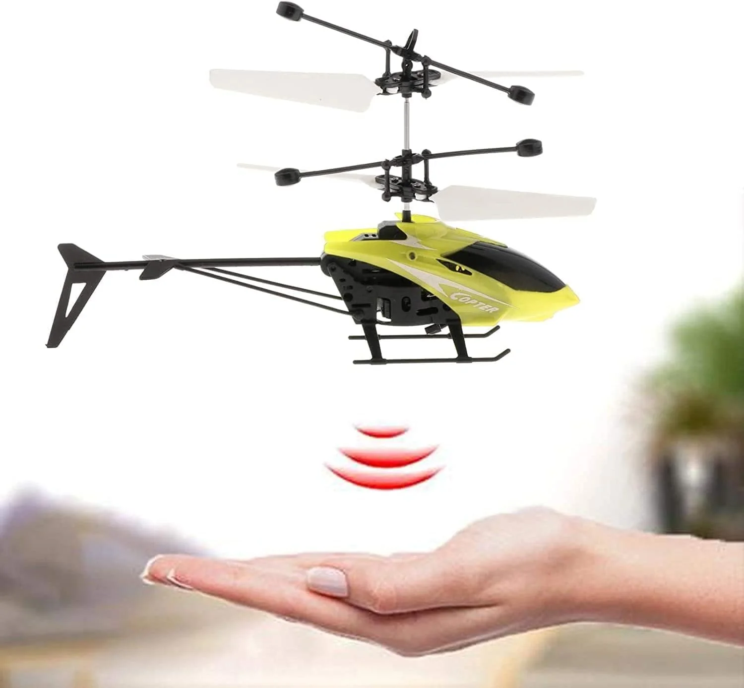 هلیکوپتر مینی LED RC، توپ پرنده القایی مادون قرمز، قابل شارژ USB، با کنترل از راه دور و چراغ های LED - رنگ ممکن است متفاوت باشد