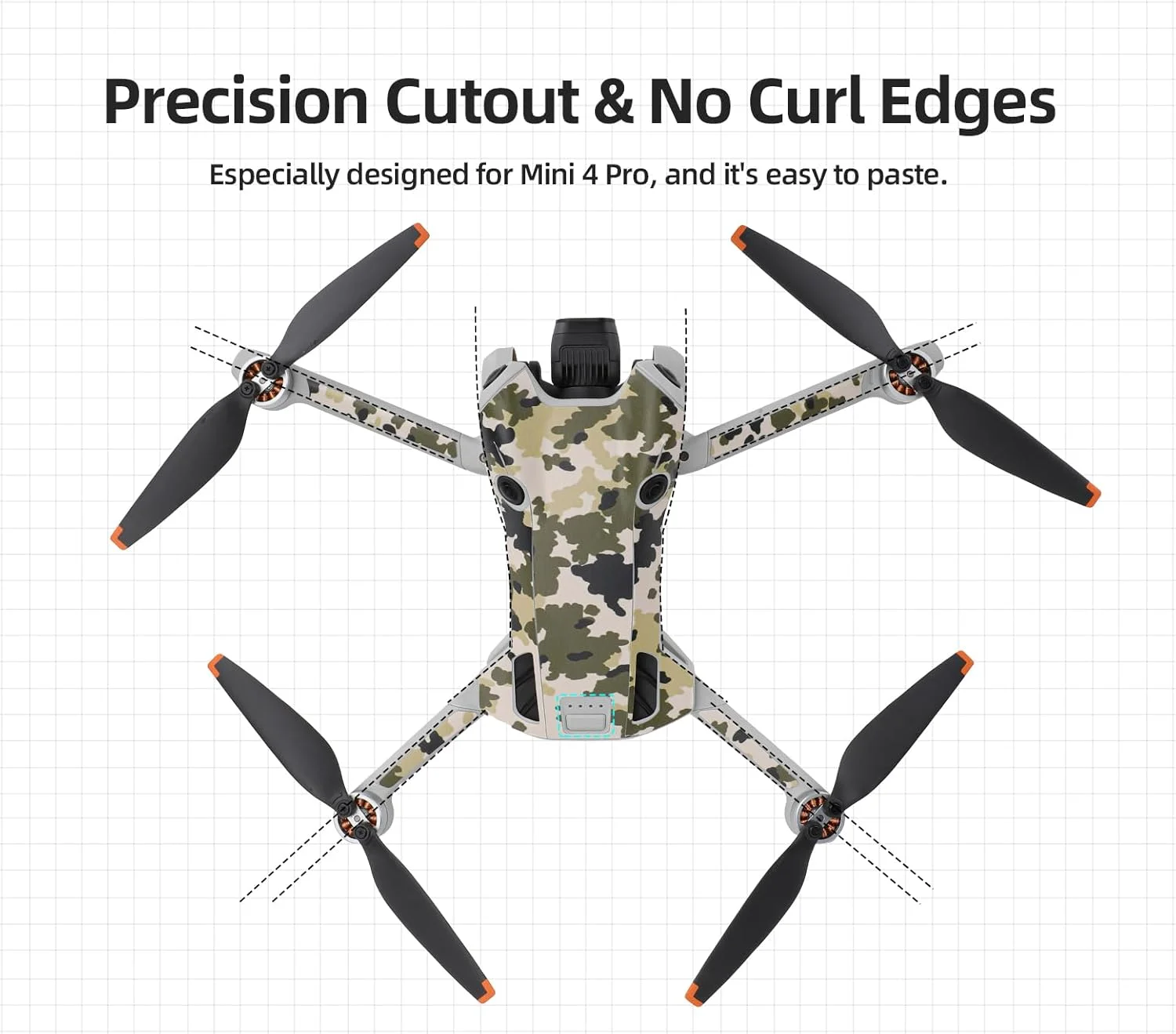 برچسب های بدنه سازگار با DJI Mini 4 Pro، برچسب ضد آب لوازم جانبی DIY برای پهپاد DJI Mini 4 Pro و کنترلر RC 2 (G)