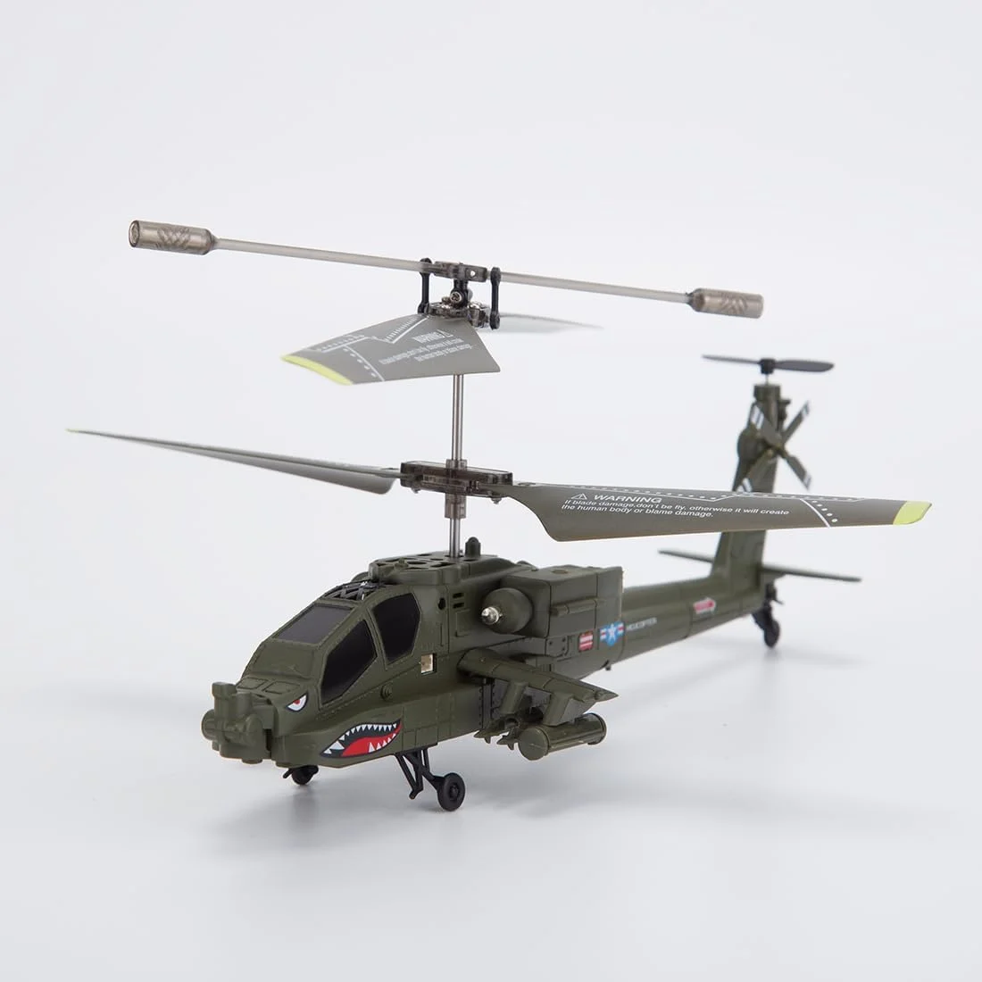 هلیکوپتر کنترلی FunXylophy مدل S109H Apache 2.4G 3CH با ملخ دوتایی و ژیروسکوپ تثبیت کننده، دارای چراغ های روشنایی شب، مناسب برای افراد مبتدی (نسخه RTF)