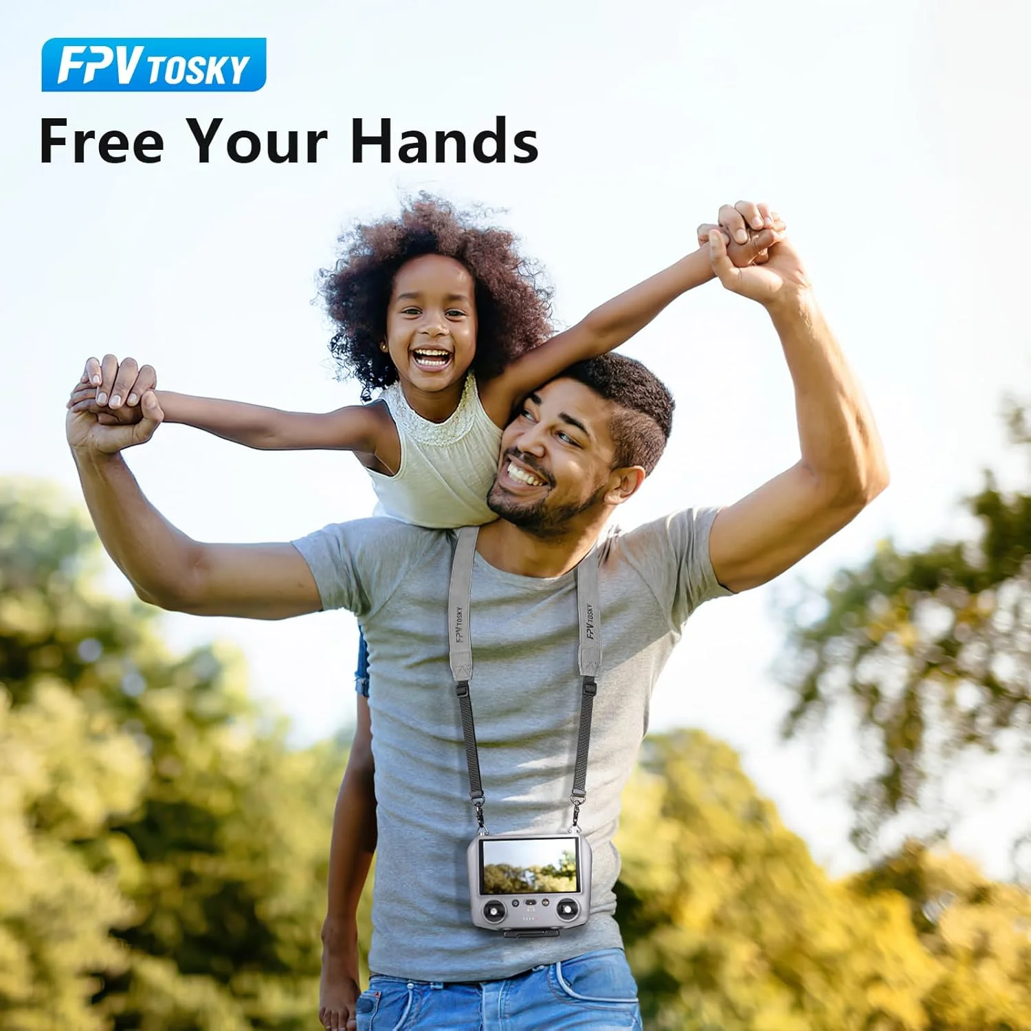 بند گردنی FPVtosky برای کنترلرهای DJI RC، RC 2 و RC Pro، بند گردنی چرمی نرم سازگار با DJI Mini 3 Pro/Mavic 3/ Air 3S / لوازم جانبی کنترل از راه دور