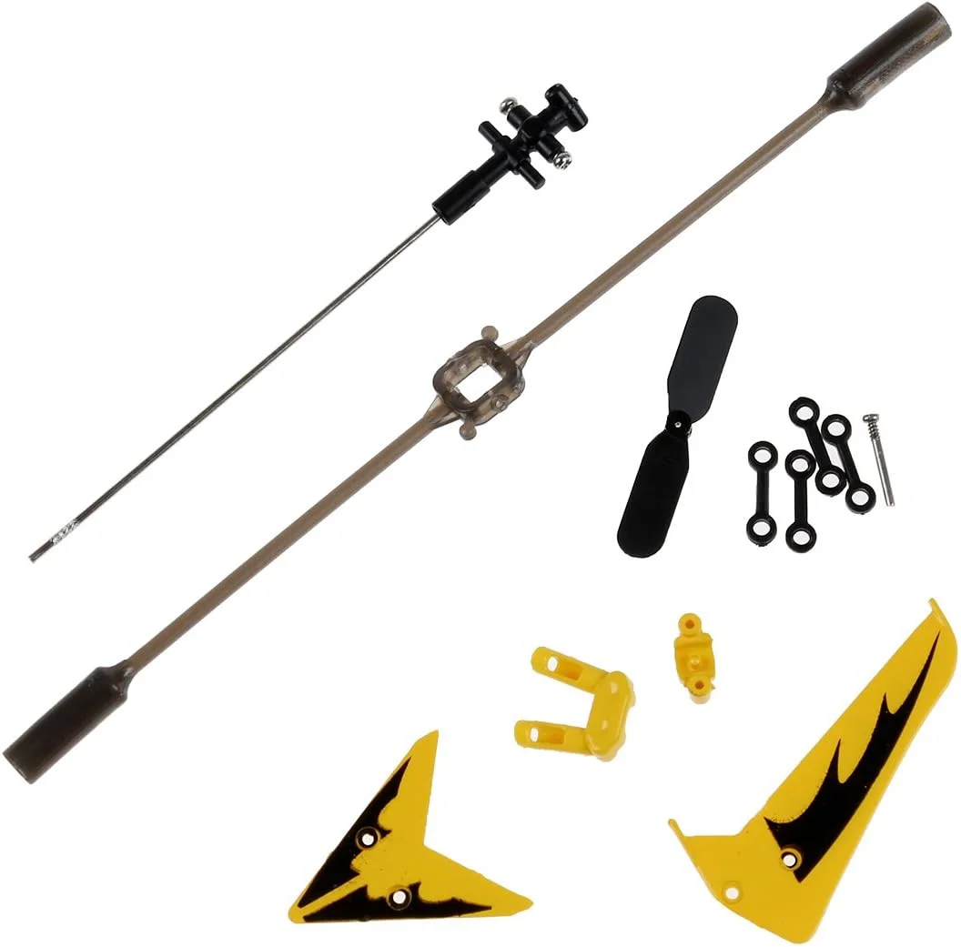 مجموعه کامل قطعات جایگزین S107 برای هلیکوپتر کنترلی سایما S107 (مجموعه 19 عددی، زرد)