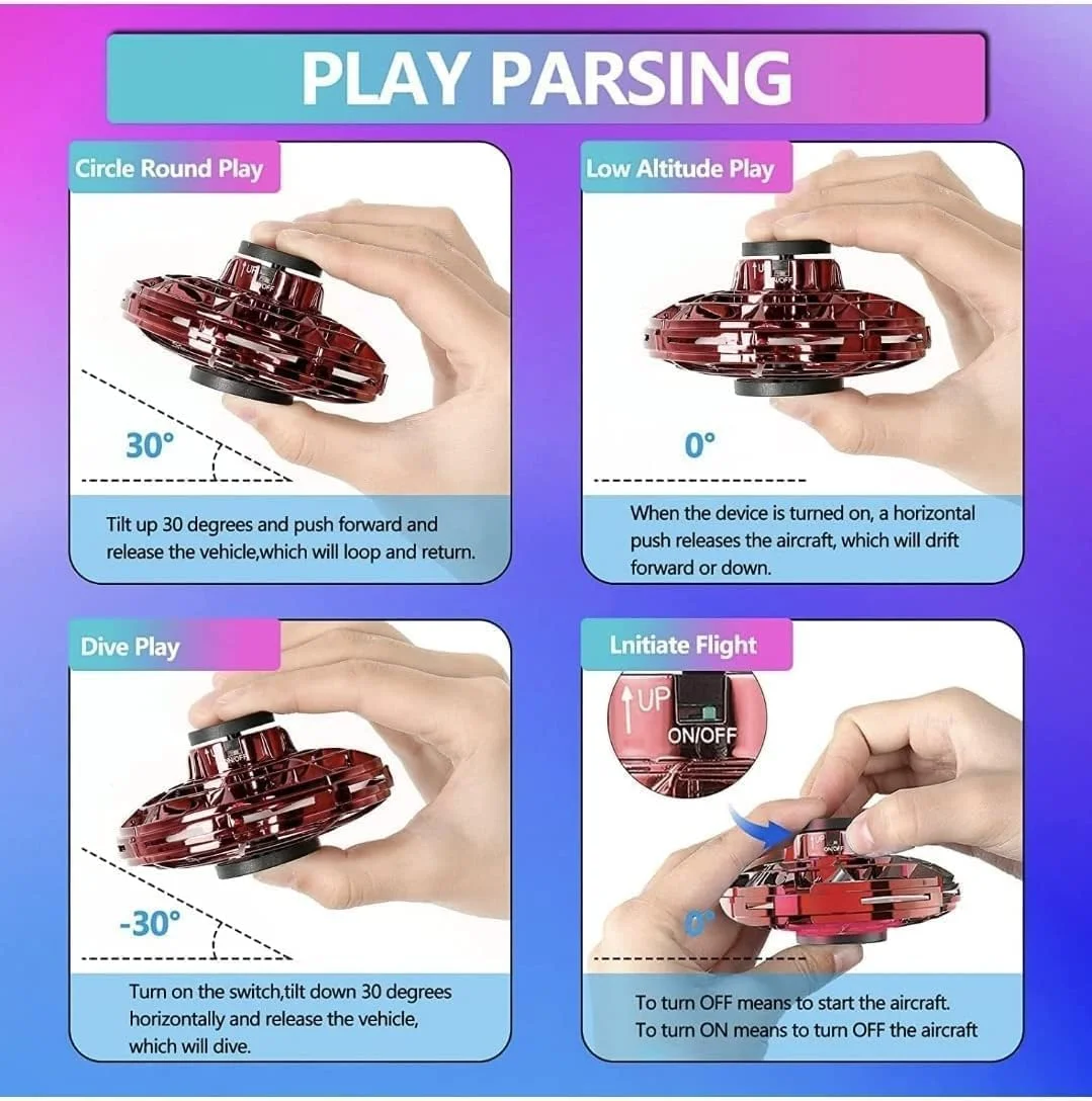 توپ های پرنده مینی دستی، اسباب بازی های هلیکوپتری با چرخش 360 درجه و چراغ های LED درخشان برای سرگرمی کودکان و بزرگسالان در فضای باز (قرمز) توپ های پرنده مینی دستی، اسباب بازی های هلیکوپتری با چرخش 360 درجه و چراغ های LED درخشان برای سرگرمی کودکان و بزرگسالان در فضای باز (قرمز)