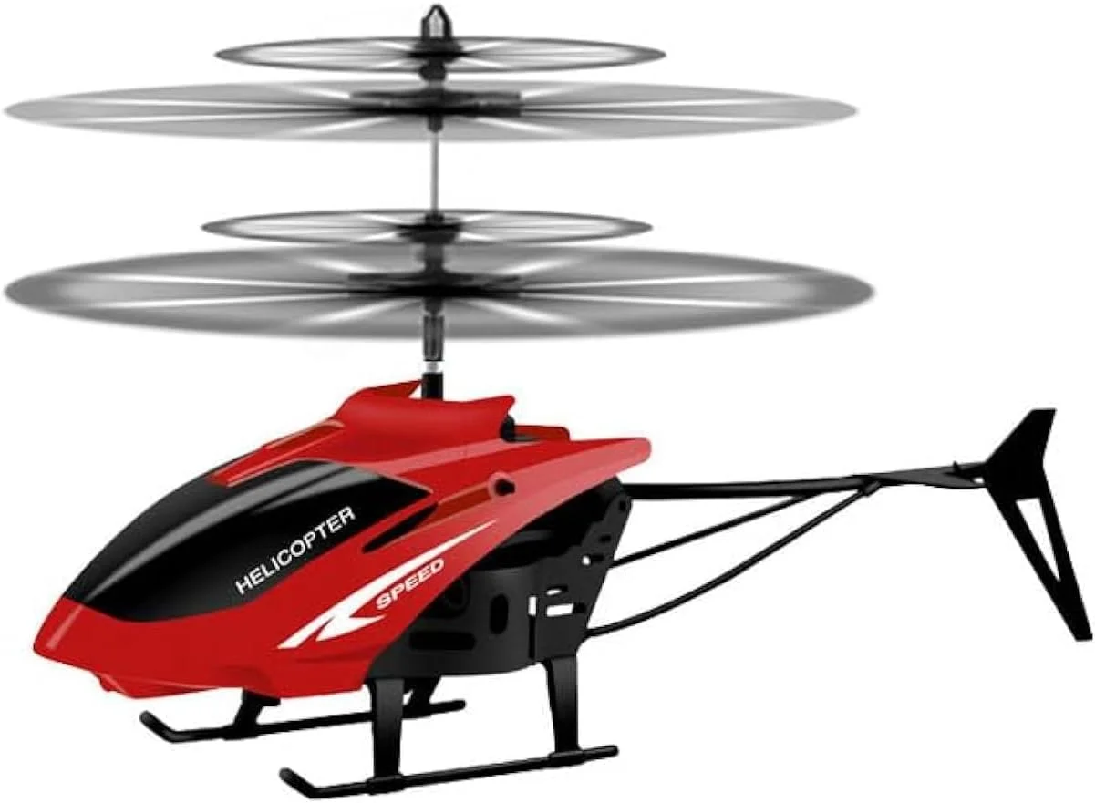 اسباب بازی هلیکوپتر کنترلی با حسگر دستی، شارژ USB، پرواز القایی مادون قرمز با نورهای سه بعدی برای پسران و کودکان، مناسب برای پرواز در فضای داخلی و خارجی (رنگ تصادفی)