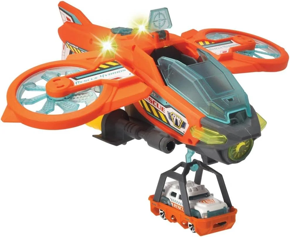 اسباب بازی Dickie Toys Rescue Hybrids Sky Patroller - طول 35 سانتی متر. ماشین سفید 4x4 با مقیاس دقیق 1:64