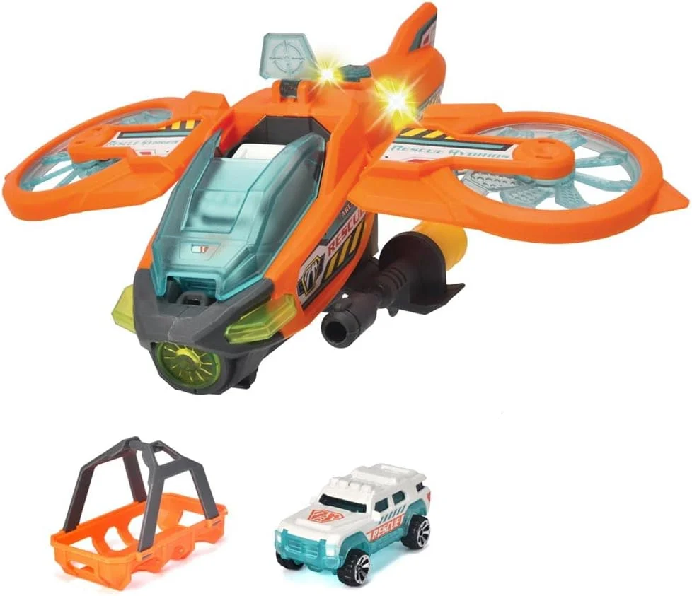 اسباب بازی Dickie Toys Rescue Hybrids Sky Patroller - طول 35 سانتی متر. ماشین سفید 4x4 با مقیاس دقیق 1:64
