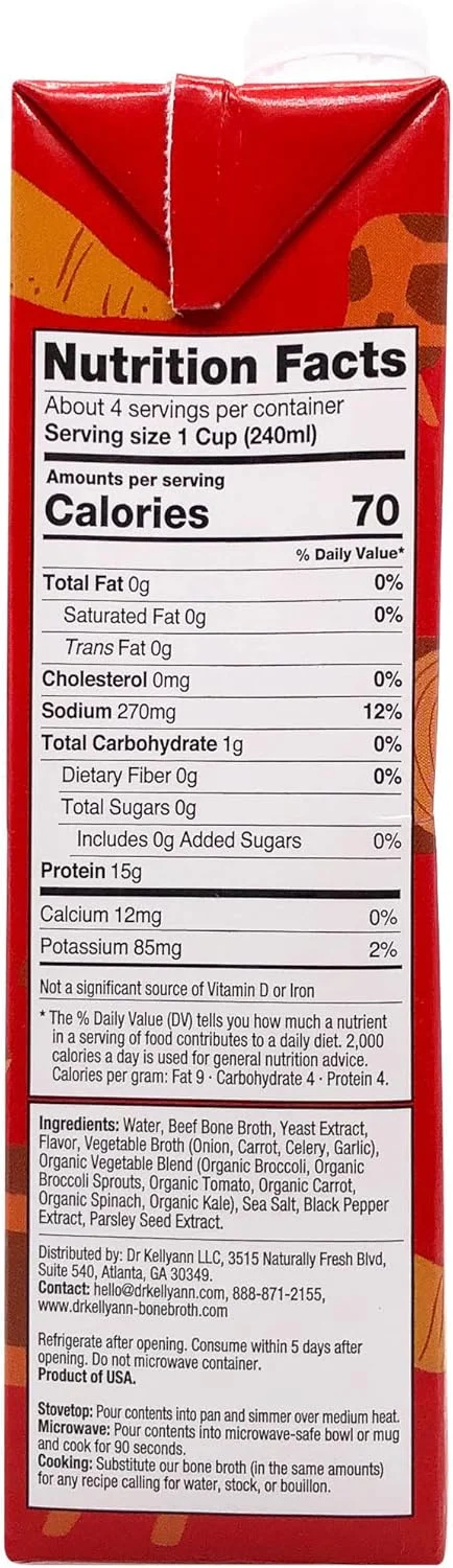 آبگوشت استخوان گاو کلاسیک دکتر کلیان، ۹۴۶ میلی لیتر