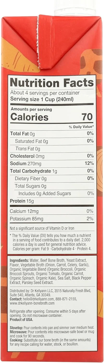 آبگوشت استخوان گاو کلاسیک دکتر کلیان، ۹۴۶ میلی لیتر