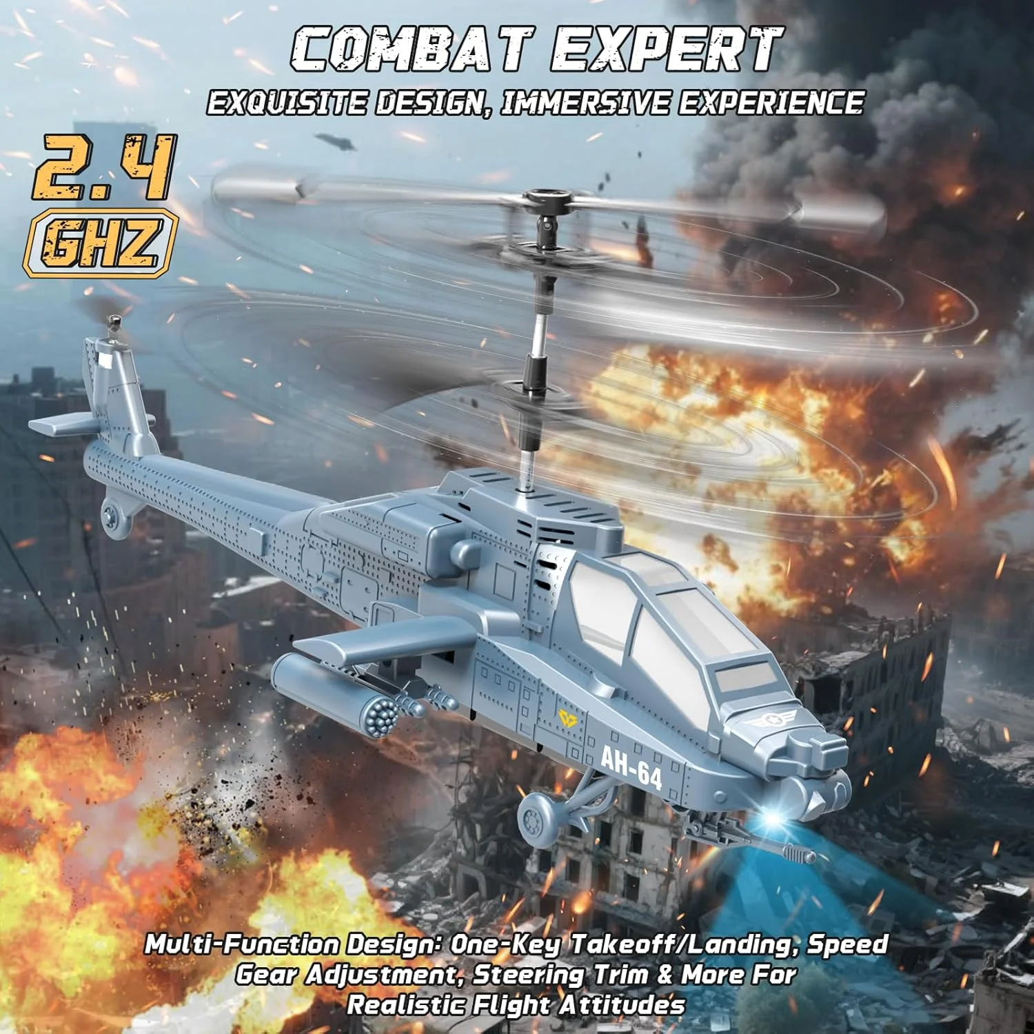 هلیکوپتر کنترلی، هلیکوپتر رادیویی 2.4 گیگاهرتز با نور و 3 باتری، 40 دقیقه پرواز، هلیکوپتر کنترلی 3.5 کاناله، هدیه هواپیمای کنترلی برای کودکان 8 سال به بالا