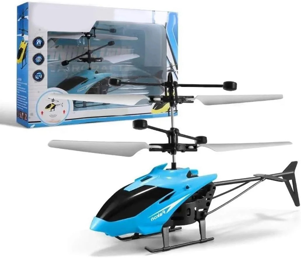 هلیکوپتر کنترلی از راه دور، هلیکوپتر RC خلاقانه، اسباب بازی پرنده RC برای کودکان، هلیکوپترهای کنترلی از راه دور RC - آبی و مشکی