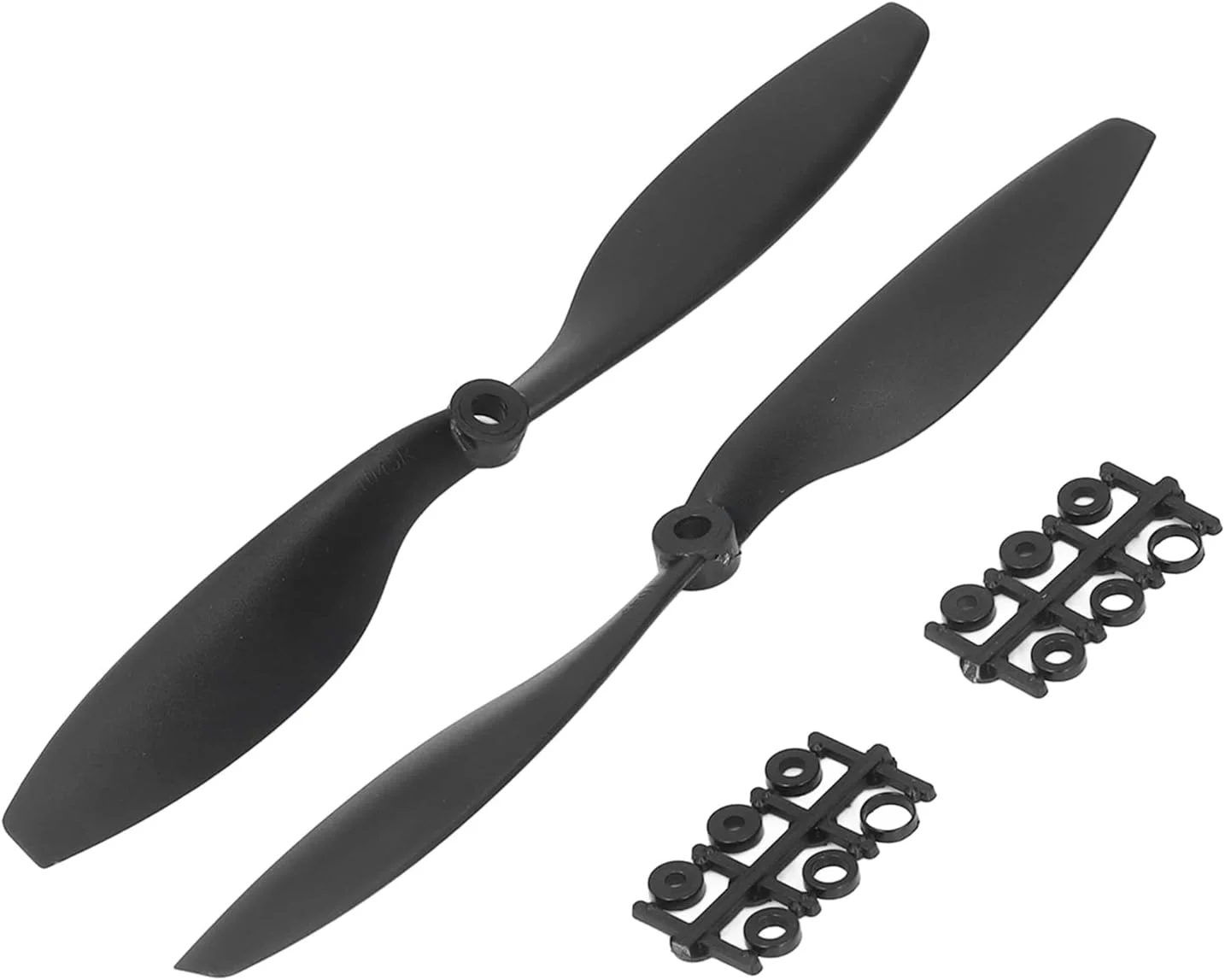 پروانه های هواپیمای مدل RiToEasysports با طراحی آیرودینامیکی انعطاف پذیر، لوازم جانبی بال مدل، نایلون مشکی، بسته 2 عددی
