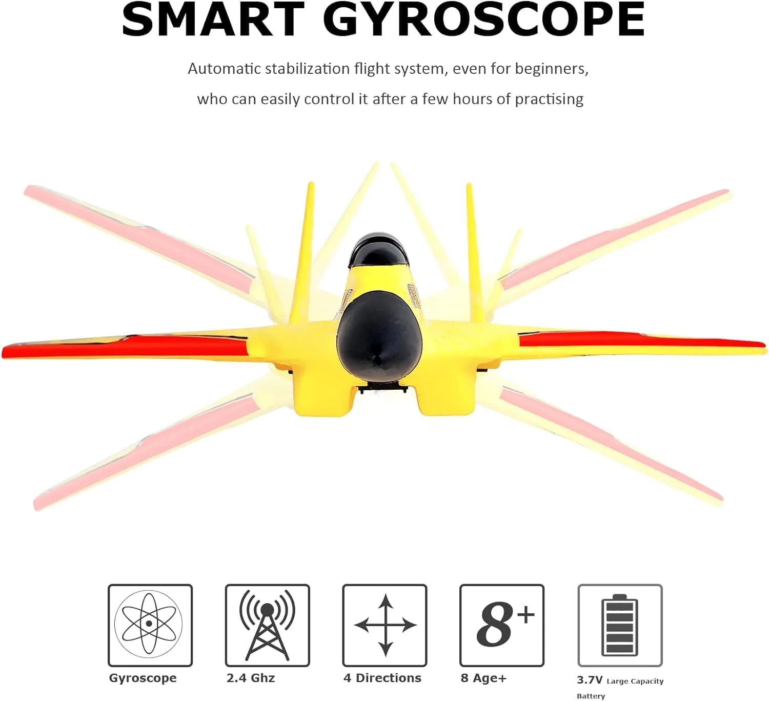 گلایدر هواپیمای کنترلی DKH، 2.4 گیگاهرتز، 2 کانال، چند رنگ