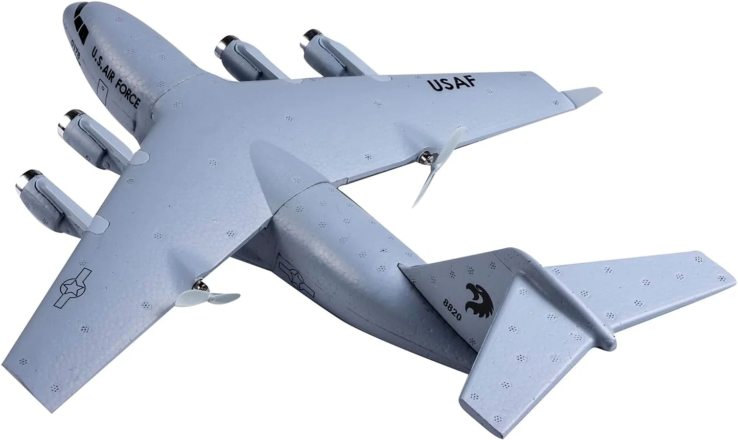 هواپیمای آرسی RTF، هواپیمای آرسی 2.4 گیگاهرتز 2 کاناله، هواپیمای آبی سرمه ای C17 گلوب مستر III، اسباب بازی های هواپیمای آرسی با پرواز آسان