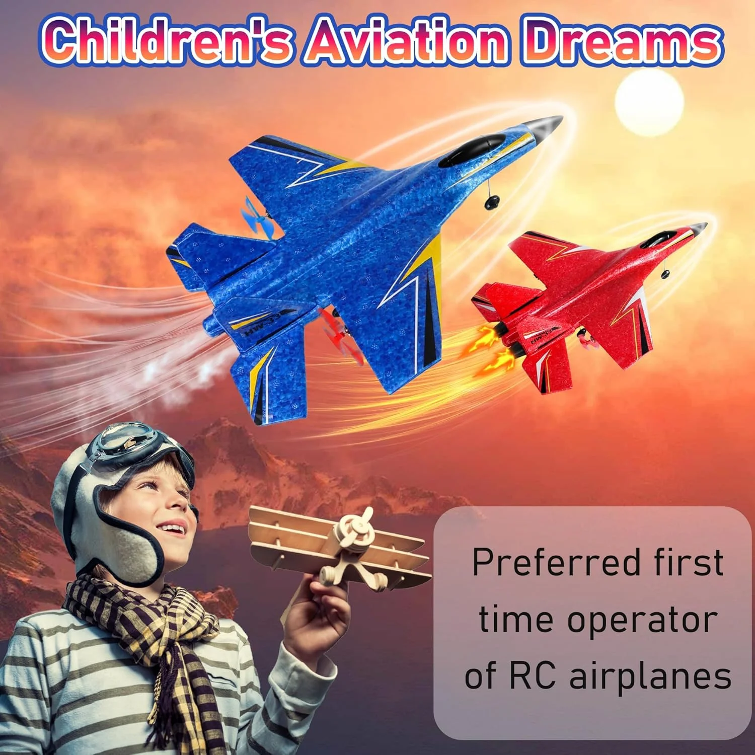 هواپیمای RC پینکه، هواپیمای گلایدر کنترل از راه دور برای کودکان 12 سال به بالا، هواپیمای RC فوم 2 کاناله اسباب بازی بی سیم با پرواز آسان برای بزرگسالان کودکان مبتدی پسران (قرمز)