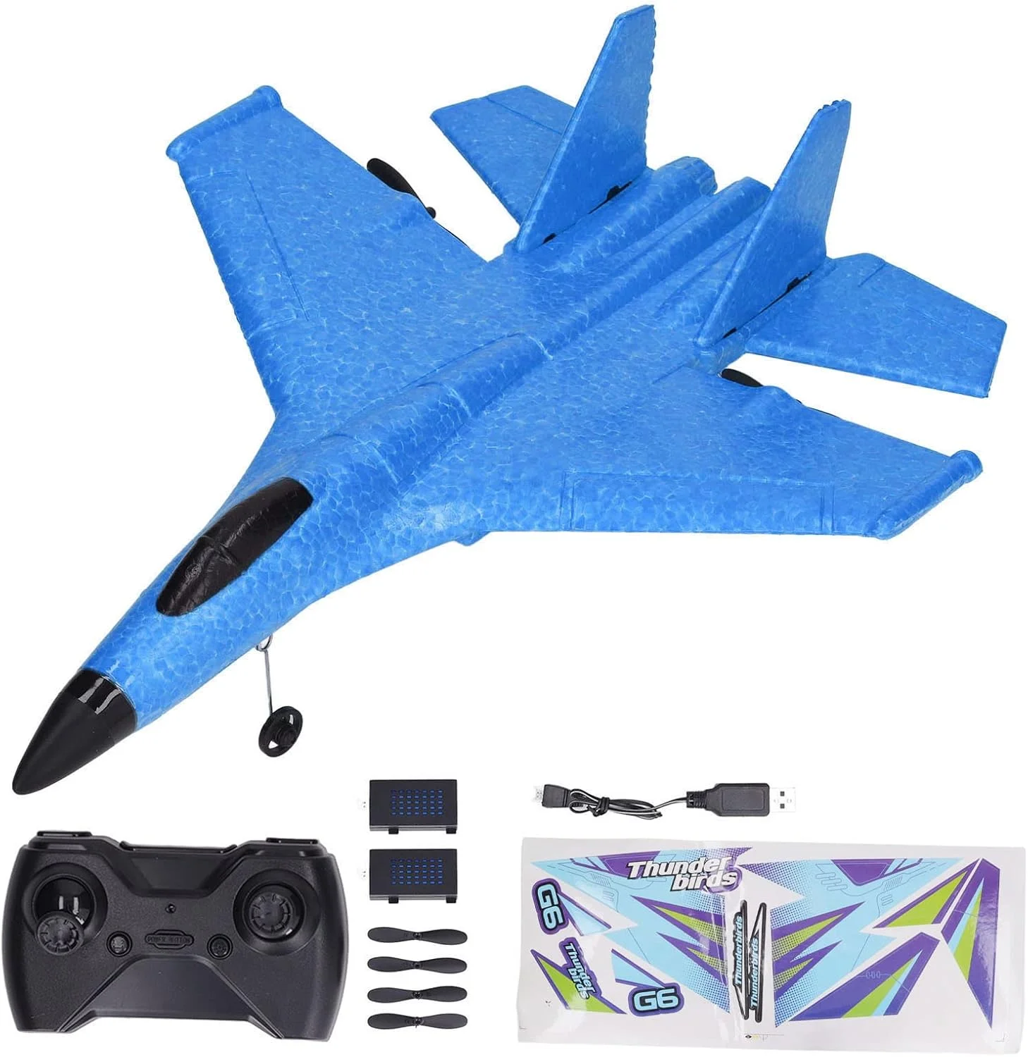 هواپیمای آرسی، هواپیمای کنترل از راه دور با چراغ ال ای دی برای کودکان و بزرگسالان (2 باتری)