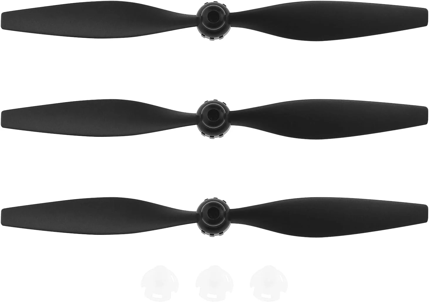 مجموعه 3 عددی ملخ هواپیمای آرسی جایگزین لرد آو تولز + 3 عدد محافظ ملخ هواپیما و 3 عدد آداپتور هواپیما سازگار با هواپیمای VolantexRC F4U/T-28