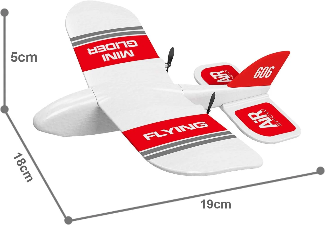 هواپیمای مدل Irfora KF606 2.4G RC، مناسب پرواز برای مبتدیان، ساخته شده از فوم EPP، هواپیمای گلایدر با بال ثابت، مدل هواپیمای RTF فومی، اسباب بازی های مدل هواپیمای کنترل از راه دور برای کودکان به همراه 3 باتری