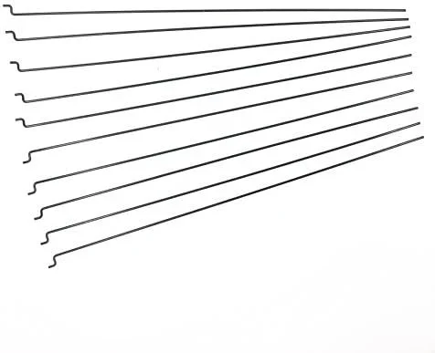 هابی پارک میله های فولادی کششی/فشاری Z شکل Φ1.2mm x L180mm (7.1 اینچ) قطعات جایگزین برای هواپیما، قایق RC (بسته 10 عددی)