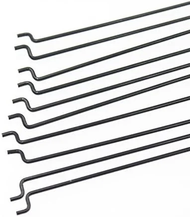 هابی پارک میله های فولادی کششی/فشاری Z شکل Φ1.2mm x L180mm (7.1 اینچ) قطعات جایگزین برای هواپیما، قایق RC (بسته 10 عددی)