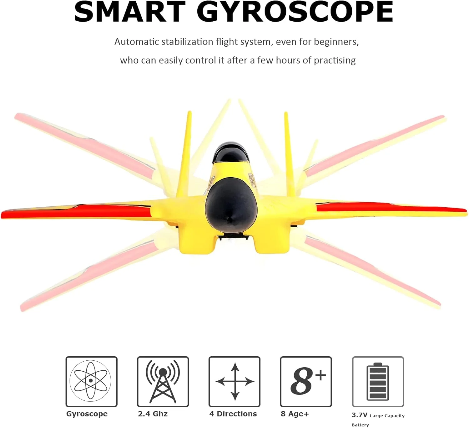 هواپیمای گلایدر کنترلی HAPTIME، 2.4 گیگاهرتز، 2 کانال