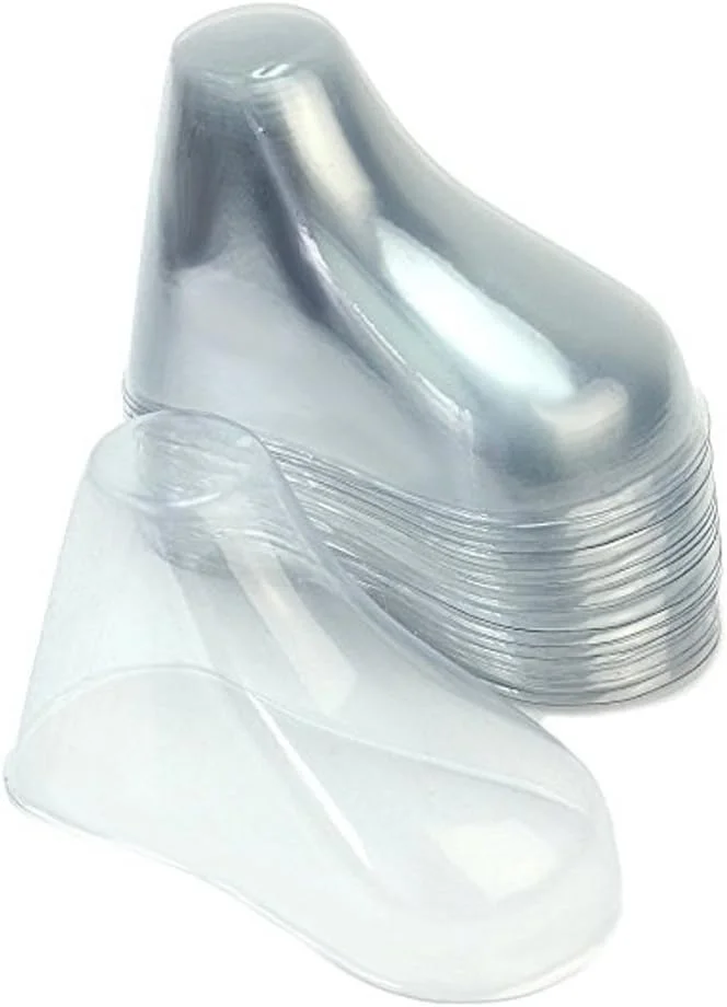 مولنسیور 50 عدد / 25 جفت قالب پلاستیکی شفاف پا نوزاد برای نمایش جوراب، پاپوش و کفش کودک، استند نگهدارنده و شکل دهنده، مناسب فروشگاه و استفاده خانگی (10 سانتی متر)